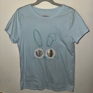 Cat & Jack, girls bunny graphic top, size large 10/12